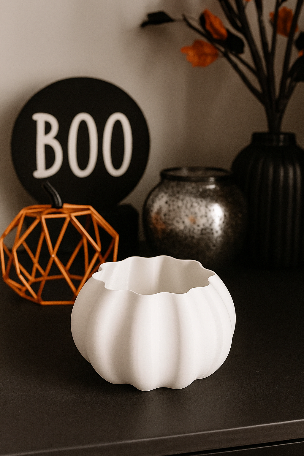 Modern Halloween Pumpkin Bowl
